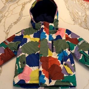 Mini Boden Colorful Kids Puffer Snow Jacket